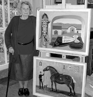 Priscilla Ann Siebert (1917–2020) před stafelaju w swojim bydlenju Foto: Jurij Łušćanski