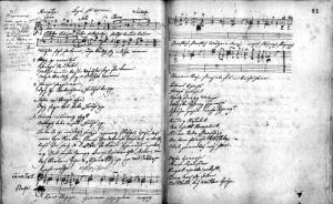 Druha wersija ody »Na serbsku Łužicu«, kotruž zapisa Handrij Zejler w decembrje 1827 do rukopisneje Serbskeje Nowiny (na wobrazu widźeć jenož spočatny dźěl). Wobraz: Serbski kulturny archiw