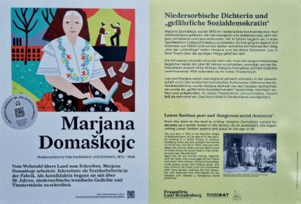 »FrauenOrte«, wurězk tofle za Marjanu Domaškojc, 27.9.2024.&amp;nbsp; Foto: Pětš Šurman