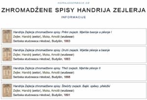 Mjeztym tež online: Historiske wudaće zhromadźenych spisow Handrija Zejlerja (hornjoserbsce.de/zejler) Žórło: Fabian Kaulfürst