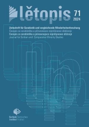 ISSN 0943-2787 Rěče artiklow: němsce, hornjoserbsce, jendźelsce bibliografiske podaća: zešiwk 71/2024, 203 str. 20,00 €.