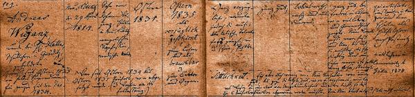 Zapis wo Handriju Wujancu w matrikli Krajnostawskeho wučerskeho seminara w Budyšinje Foto: Archiwny zwjazk Budyšin, Statny filialny archiw